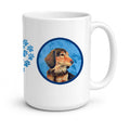 Blue Dachshund Ceramic Coffee Mug 15 oz Decorative Large C Handle Mug Cup for Tea, Cocoa Hot Chocolate