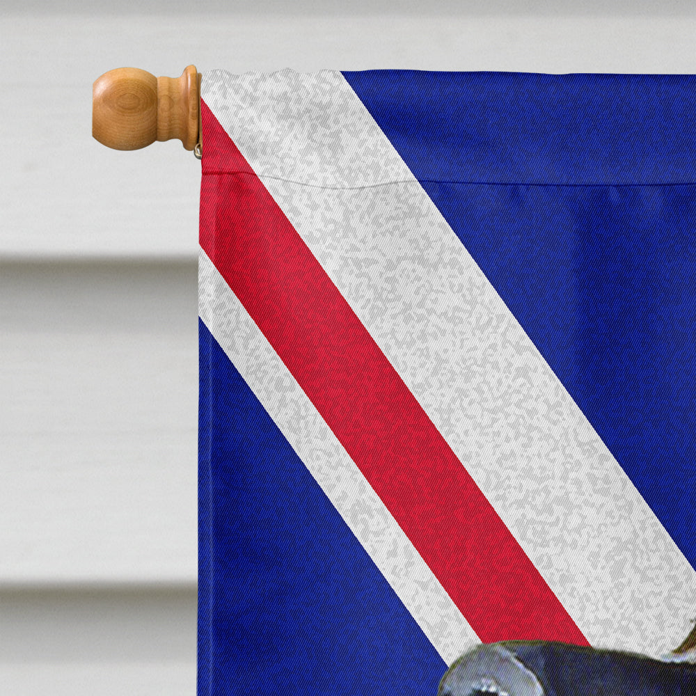 Leonberger with English Union Jack British Flag House Flag 28x40 Porch Sleeve Pole Decorative Outside Yard Banner Artwork Wall Hanging, Polyester