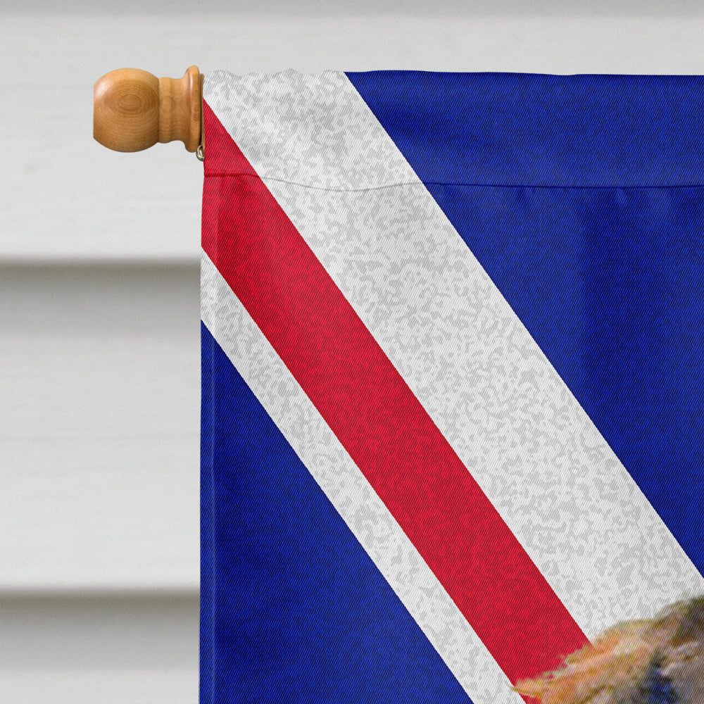 Dachshund with English Union Jack British Flag House Flag 28x40 Porch Sleeve Pole Decorative Outside Yard Banner Artwork Wall Hanging, Polyester