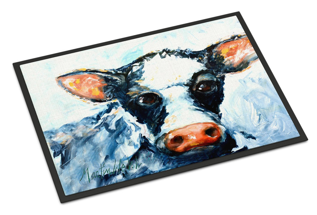Cow Lick Black and White Cow Doormat Indoor Outdoor 24H X 36W Front Door Mat Rugs for Entryway, Non Slip Washable Low Pile,