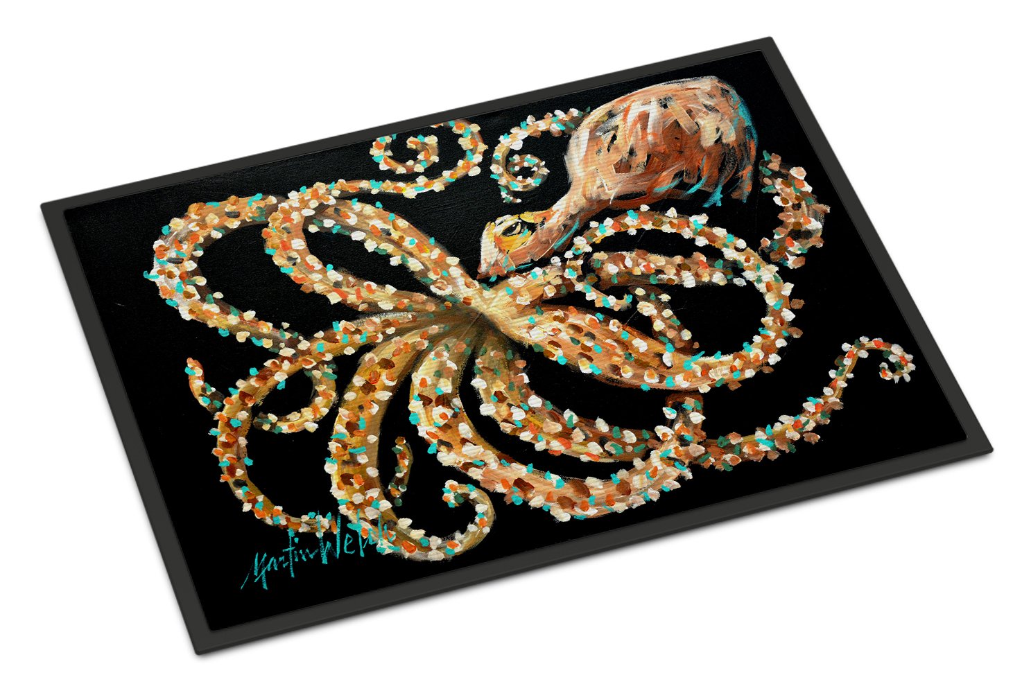 Eye On You Octopus Doormat Indoor Outdoor 24H X 36W Front Door Mat Rugs for Entryway, Non Slip Washable Low Pile,