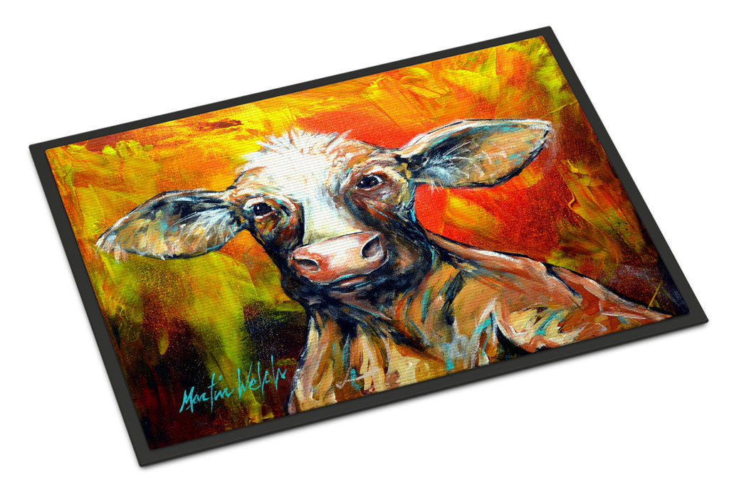 Happy Cow Doormat Indoor Outdoor 18H X 27W Front Door Mat Rugs for Entryway, Non Slip Washable