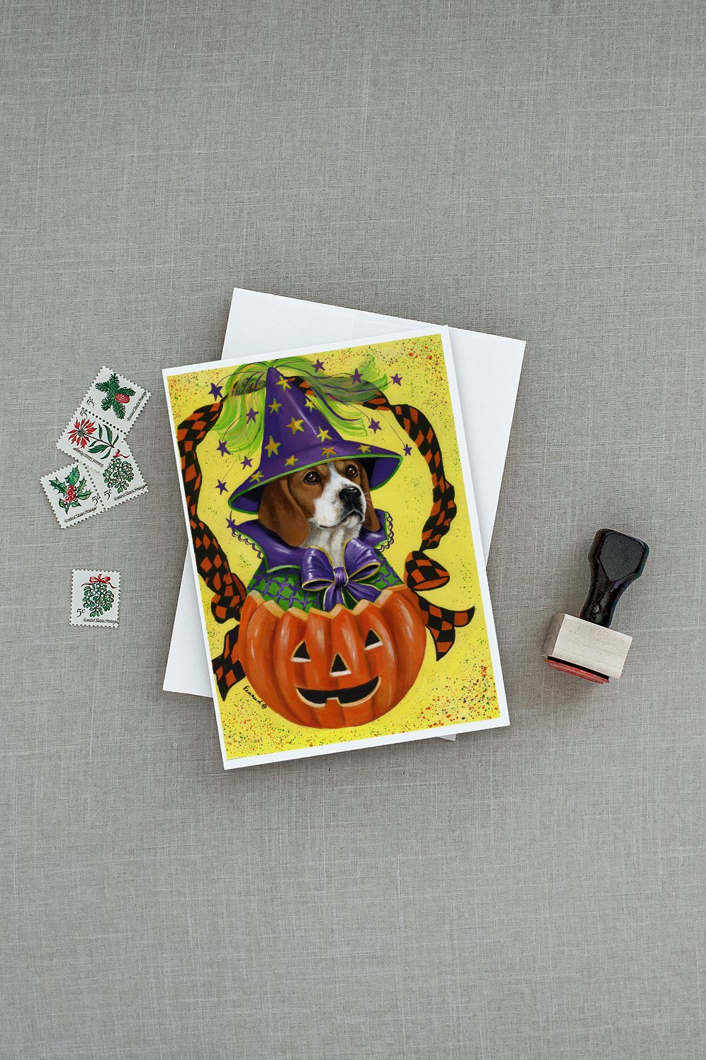Beagle Halloweenie Greeting Cards Pack of 8 Blank Cards with Envelopes Whimsical A7 Size 5x7