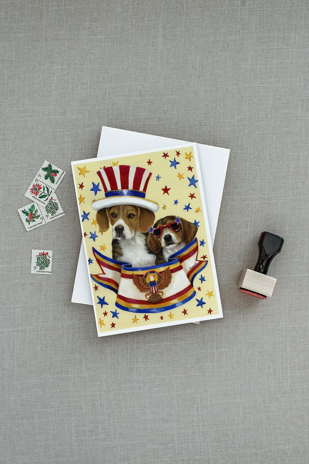 Beagle USA Greeting Cards Pack of 8 Blank Cards with Envelopes Whimsical A7 Size 5x7