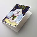 Bichon Frise Christmas Angel Greeting Cards Pack of 8 Blank Cards with Envelopes Whimsical A7 Size 5x7