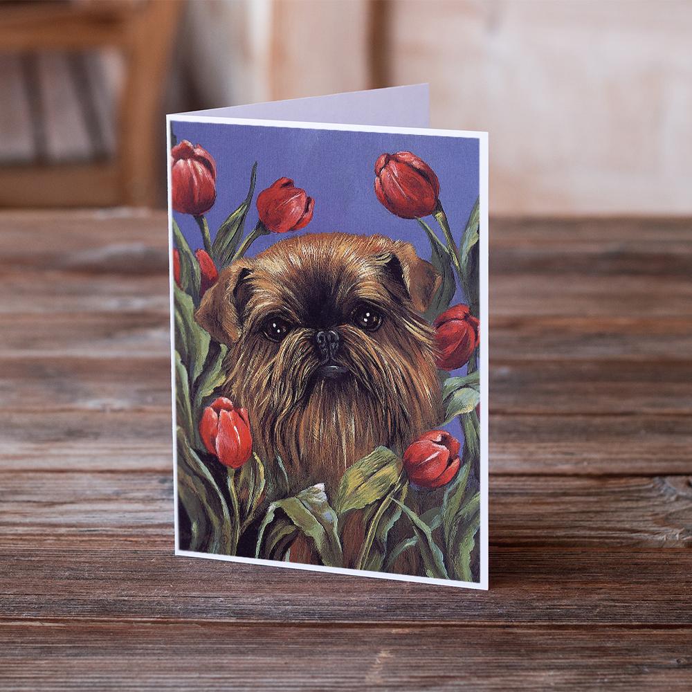 Brussels Griffon Peek a Boo Greeting Cards Pack of 8 Blank Cards with Envelopes Whimsical A7 Size 5x7