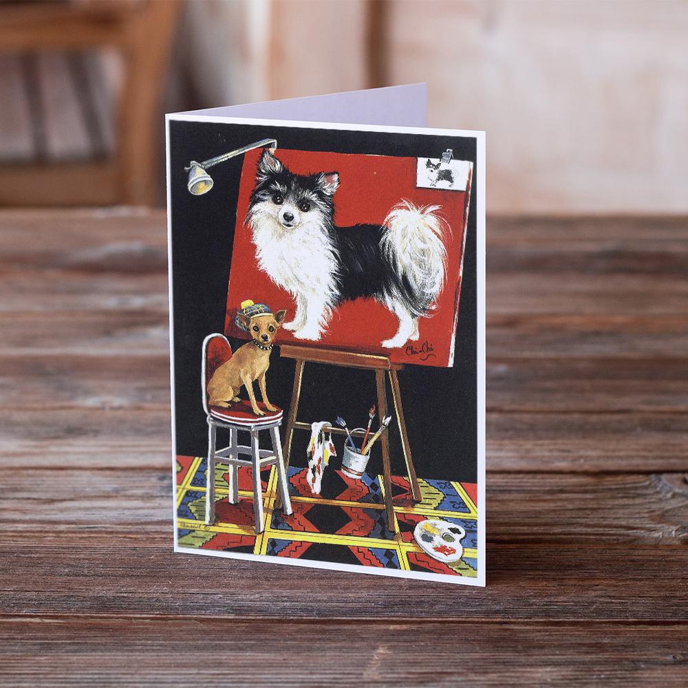 Chihuahua Think Big Greeting Cards Pack of 8 Blank Cards with Envelopes Whimsical A7 Size 5x7