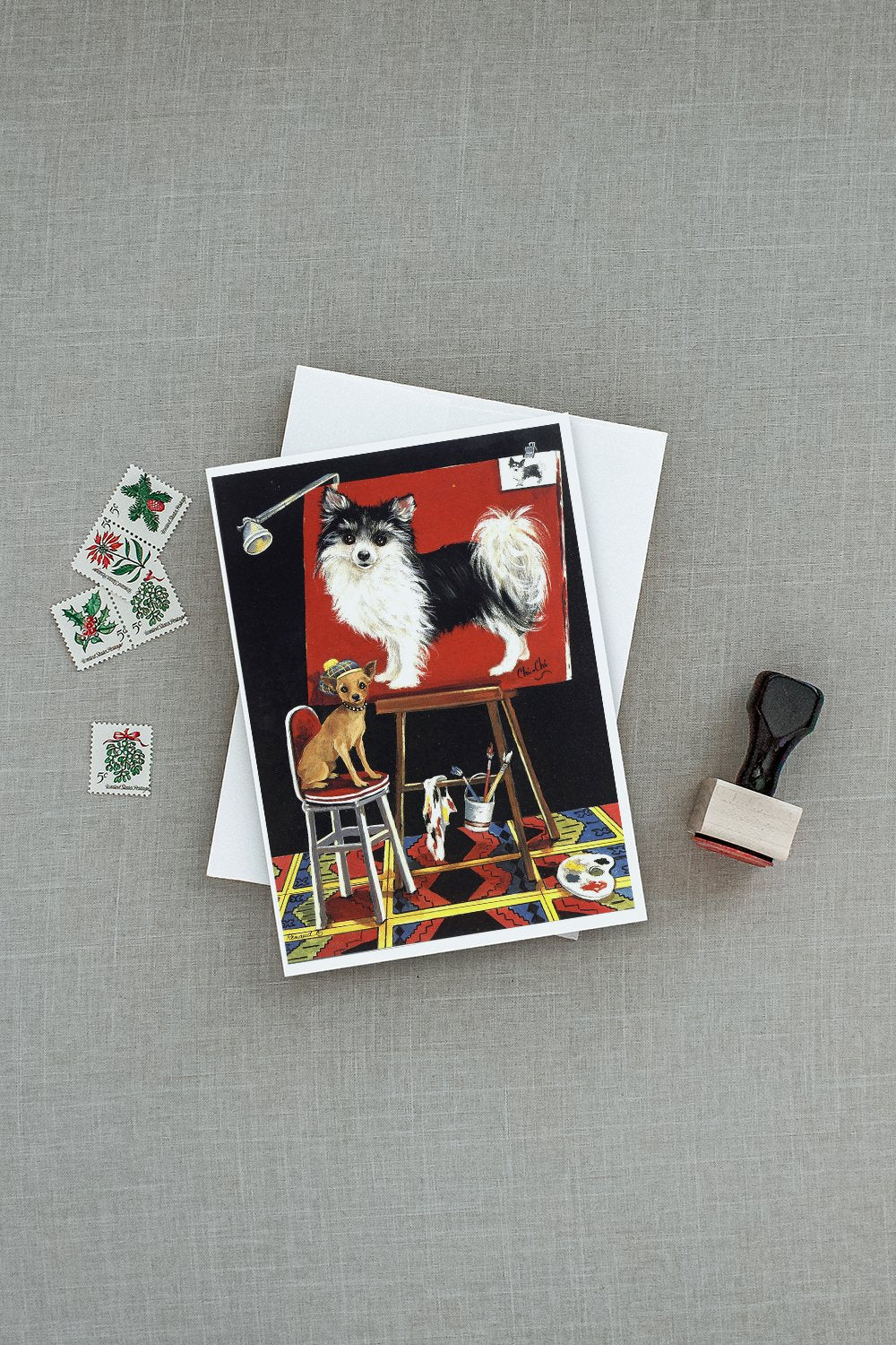 Chihuahua Think Big Greeting Cards Pack of 8 Blank Cards with Envelopes Whimsical A7 Size 5x7