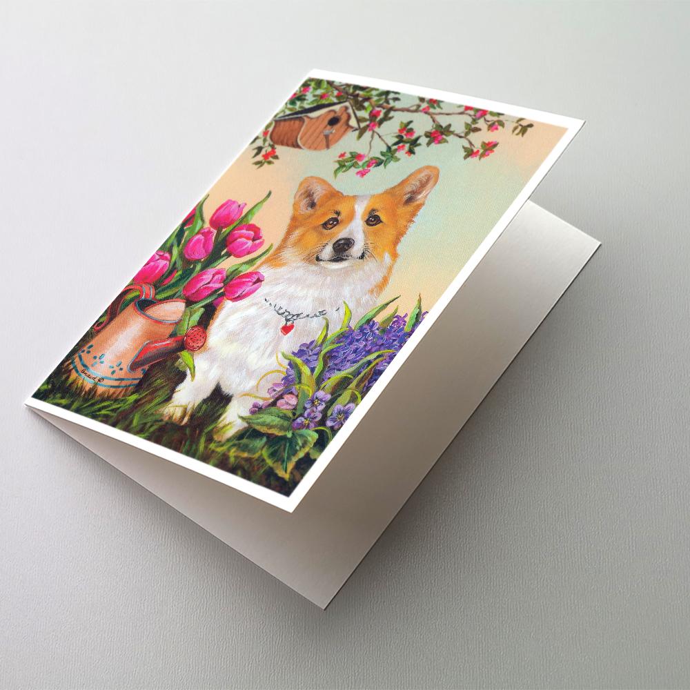 Corgi Sunshine Greeting Cards Pack of 8 Blank Cards with Envelopes Whimsical A7 Size 5x7