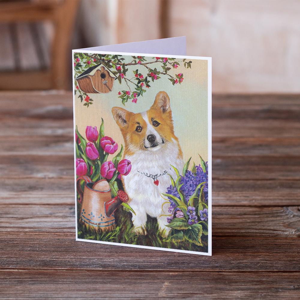 Corgi Sunshine Greeting Cards Pack of 8 Blank Cards with Envelopes Whimsical A7 Size 5x7