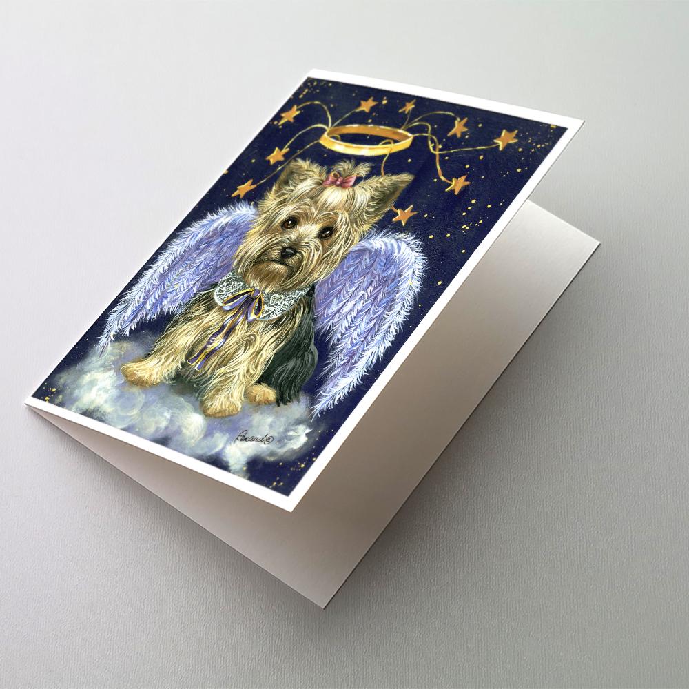 Yorkie Christmas Family Tree Greeting Cards Pack of 8 Blank Cards with Envelopes Whimsical A7 Size 5x7