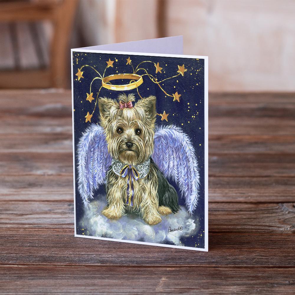 Yorkie Christmas Family Tree Greeting Cards Pack of 8 Blank Cards with Envelopes Whimsical A7 Size 5x7