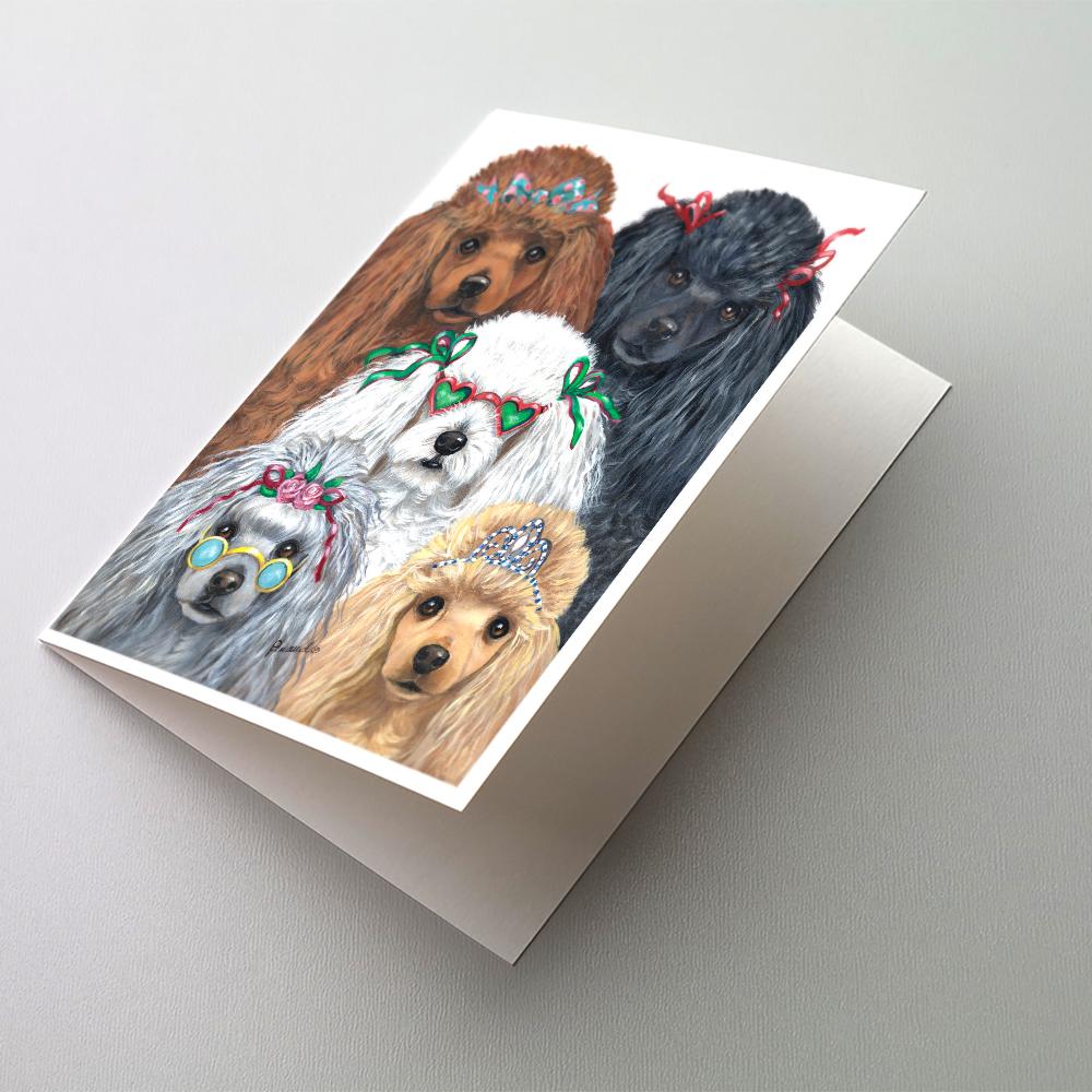 Poodle Oodles Greeting Cards Pack of 8 Blank Cards with Envelopes Whimsical A7 Size 5x7