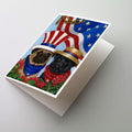 Pug USA Greeting Cards Pack of 8 Blank Cards with Envelopes Whimsical A7 Size 5x7