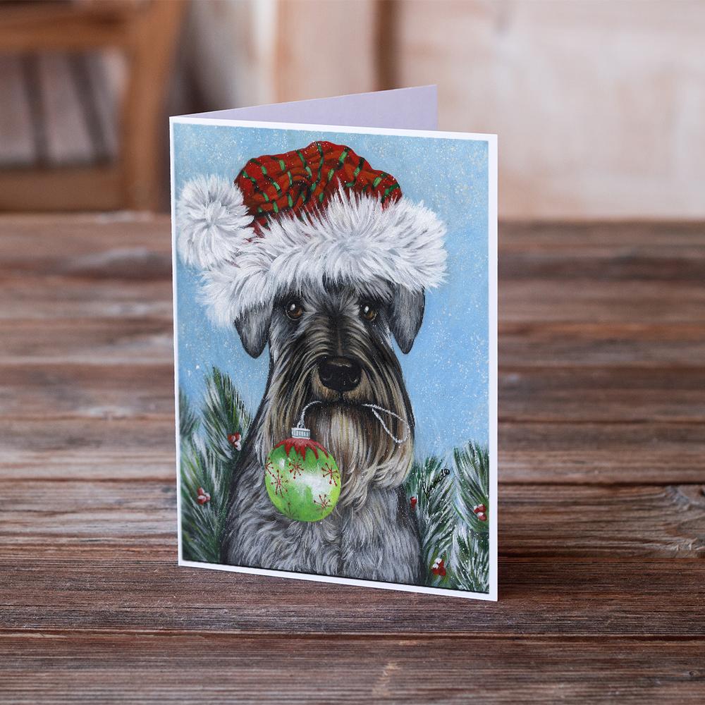 Schnauzer Christmas Pure at Heart Greeting Cards Pack of 8 Blank Cards with Envelopes Whimsical A7 Size 5x7