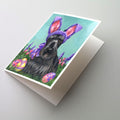 Scottie Easter Bunny Greeting Cards Pack of 8 Blank Cards with Envelopes Whimsical A7 Size 5x7