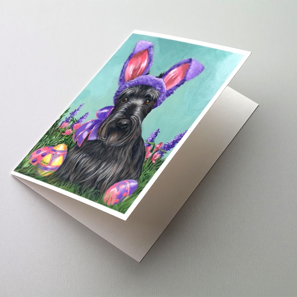 Scottie Easter Bunny Greeting Cards Pack of 8 Blank Cards with Envelopes Whimsical A7 Size 5x7
