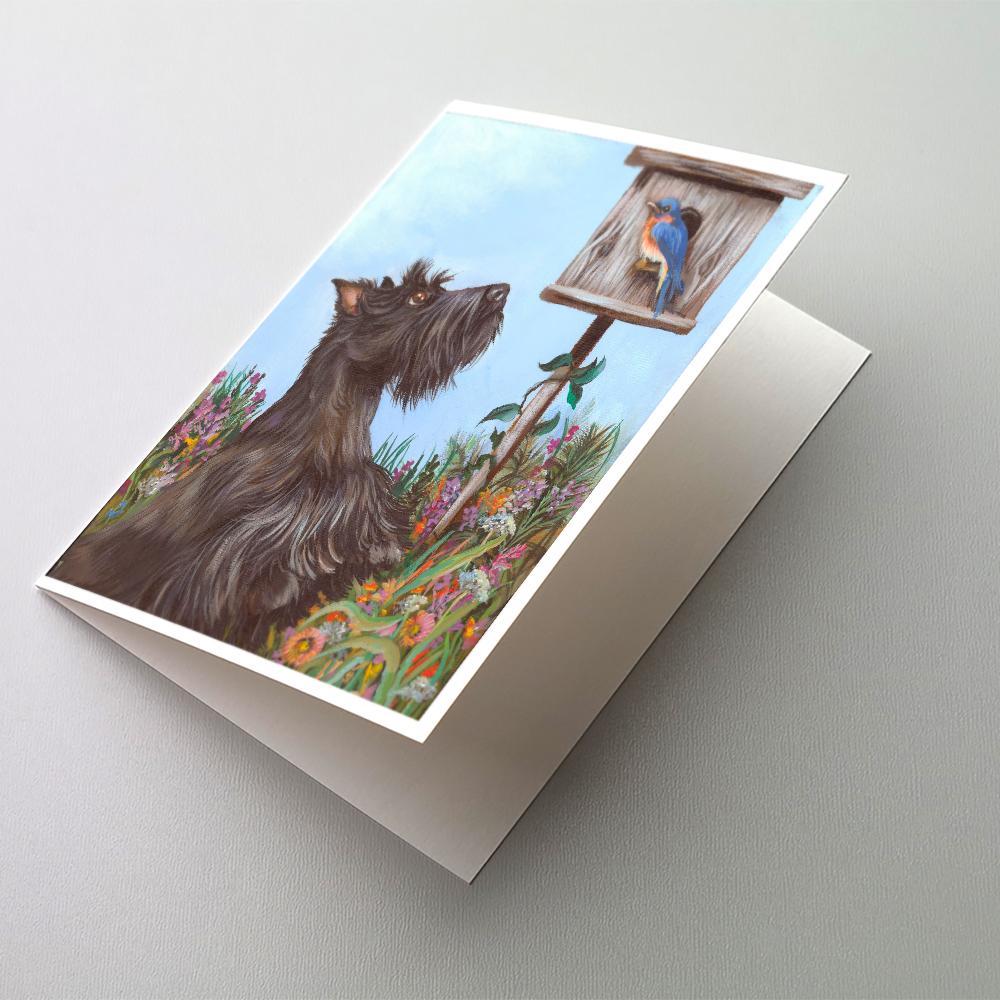 Scottie Curious Greeting Cards Pack of 8 Blank Cards with Envelopes Whimsical A7 Size 5x7