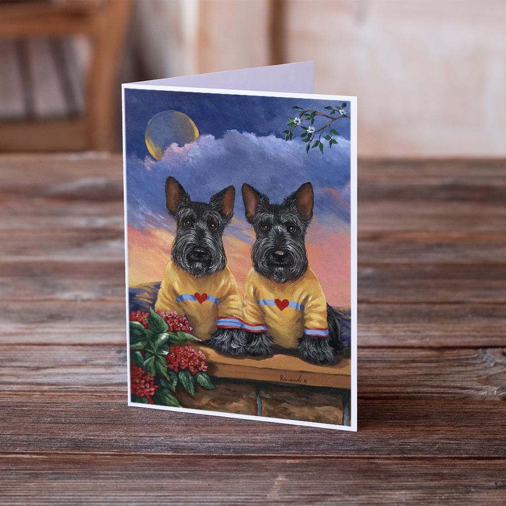 Scottie Soulmates Greeting Cards Pack of 8 Blank Cards with Envelopes Whimsical A7 Size 5x7