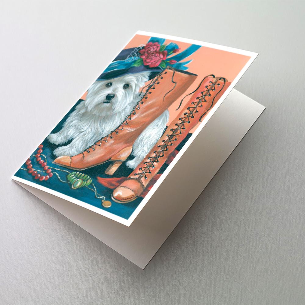 Westie in Mom's Closet Greeting Cards Pack of 8 Blank Cards with Envelopes Whimsical A7 Size 5x7