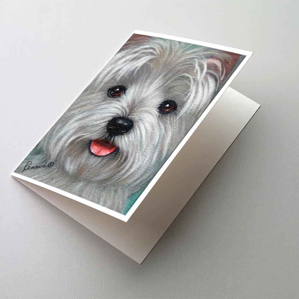 Westie Kissable Face Greeting Cards Pack of 8 Blank Cards with Envelopes Whimsical A7 Size 5x7