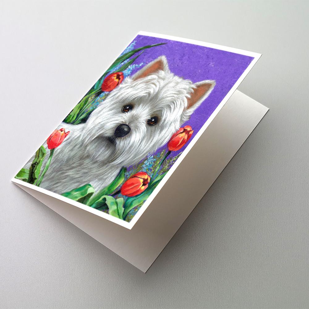 Westie Paradise Greeting Cards Pack of 8 Blank Cards with Envelopes Whimsical A7 Size 5x7