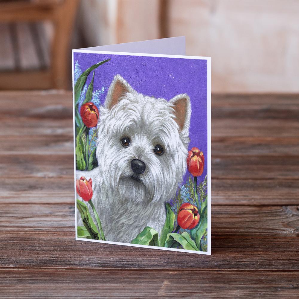 Westie Paradise Greeting Cards Pack of 8 Blank Cards with Envelopes Whimsical A7 Size 5x7