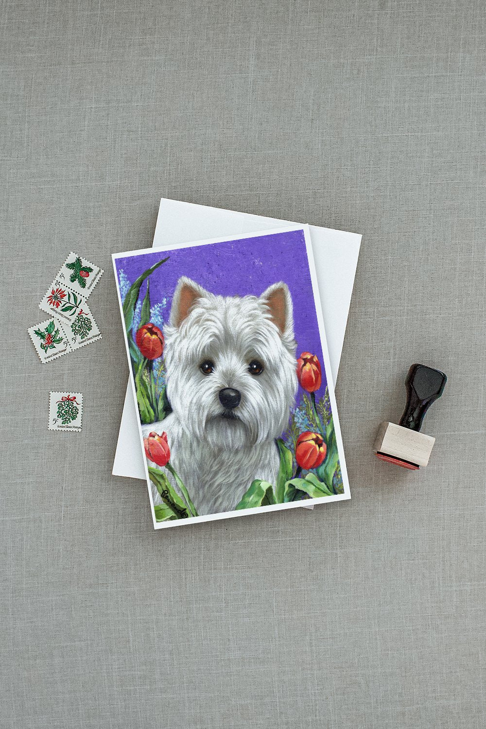 Westie Paradise Greeting Cards Pack of 8 Blank Cards with Envelopes Whimsical A7 Size 5x7