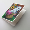 Westie Zoe and Sunflowers Greeting Cards Pack of 8 Blank Cards with Envelopes Whimsical A7 Size 5x7