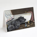 Cairn Terrier Bath Time Greeting Cards Pack of 8 Blank Cards with Envelopes Whimsical A7 Size 5x7