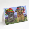 Cairn Terrier Sisters Greeting Cards Pack of 8 Blank Cards with Envelopes Whimsical A7 Size 5x7