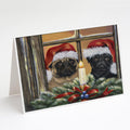 Pug Christmas Anticipation Greeting Cards Pack of 8 Blank Cards with Envelopes Whimsical A7 Size 5x7