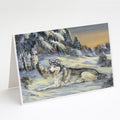 Siberian Husky Winterscape Greeting Cards Pack of 8 Blank Cards with Envelopes Whimsical A7 Size 5x7