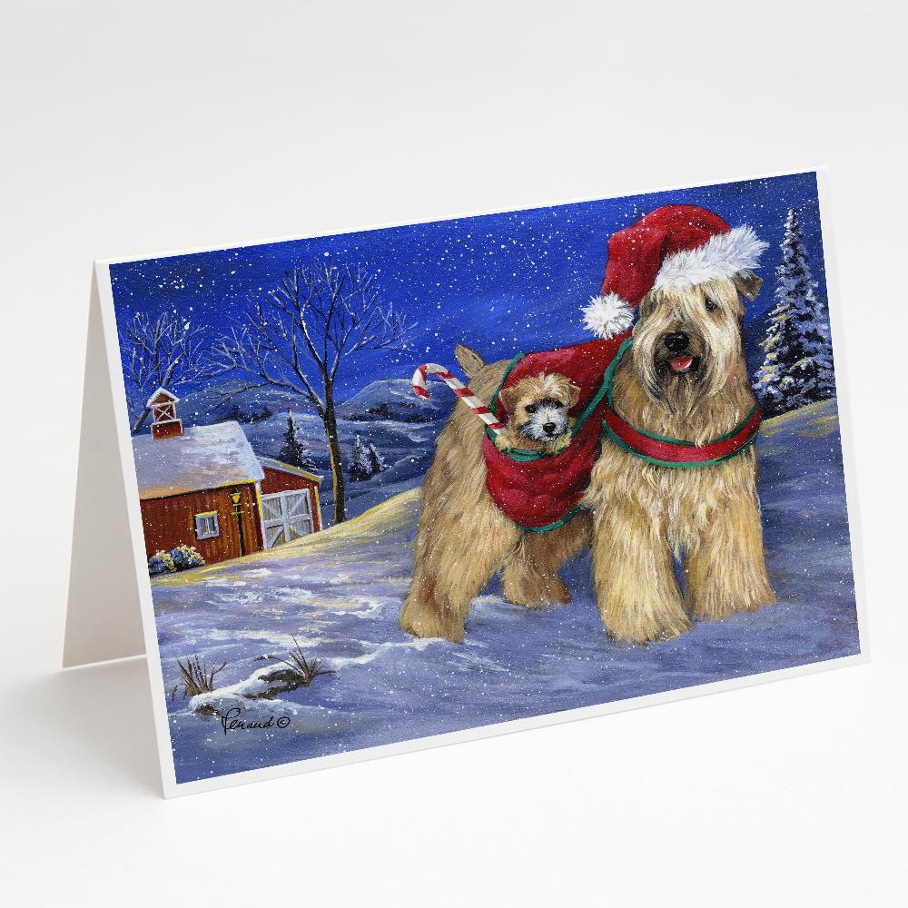 Wheaten Terrier Christmas Greeting Cards Pack of 8 Blank Cards with Envelopes Whimsical A7 Size 5x7