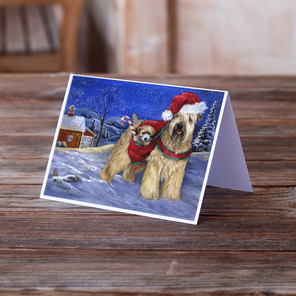 Wheaten Terrier Christmas Greeting Cards Pack of 8 Blank Cards with Envelopes Whimsical A7 Size 5x7