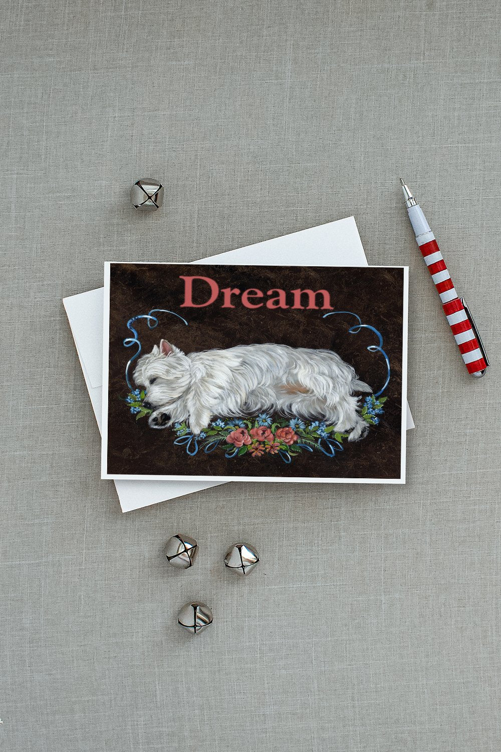 Westie Dream Greeting Cards Pack of 8 Blank Cards with Envelopes Whimsical A7 Size 5x7