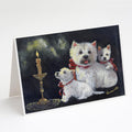 Westie Westie's Aglow Greeting Cards Pack of 8 Blank Cards with Envelopes Whimsical A7 Size 5x7