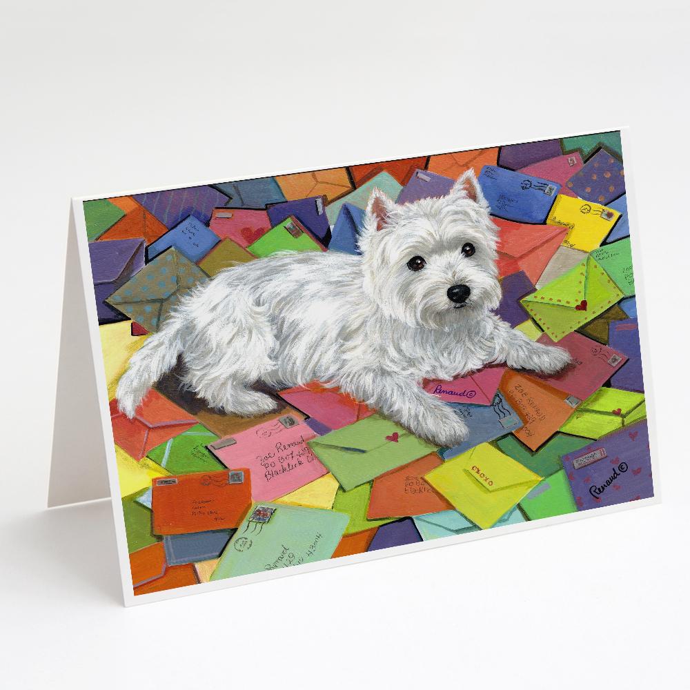 Westie Zoe's Mail Greeting Cards Pack of 8 Blank Cards with Envelopes Whimsical A7 Size 5x7