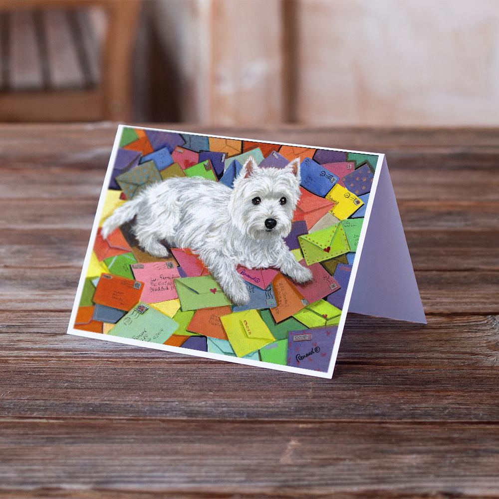 Westie Zoe's Mail Greeting Cards Pack of 8 Blank Cards with Envelopes Whimsical A7 Size 5x7