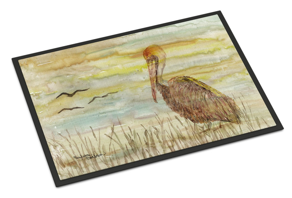 Brown Pelican Yellow Sky Doormat Indoor Outdoor 24H X 36W Front Door Mat Rugs for Entryway, Non Slip Washable Low Pile,