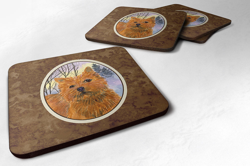 Norwich Terrier Foam Coasters Set of 4 Cup Coasters for Indoor Outdoor, Tabletop Protection, Anti Slip, Mouse pad Material