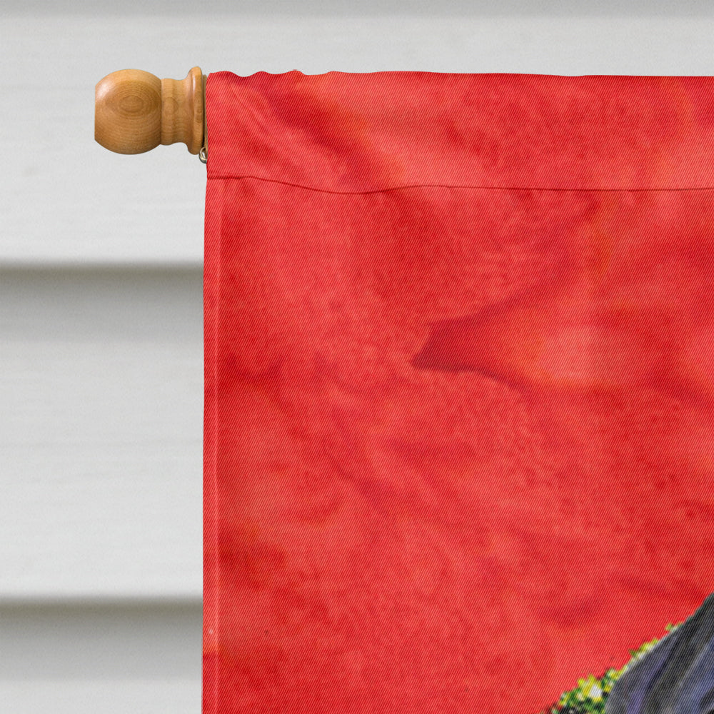 Rottweiler Cristmas Wreath House Flag 28x40 Porch Sleeve Pole Decorative Outside Yard Banner Artwork Wall Hanging, Polyester