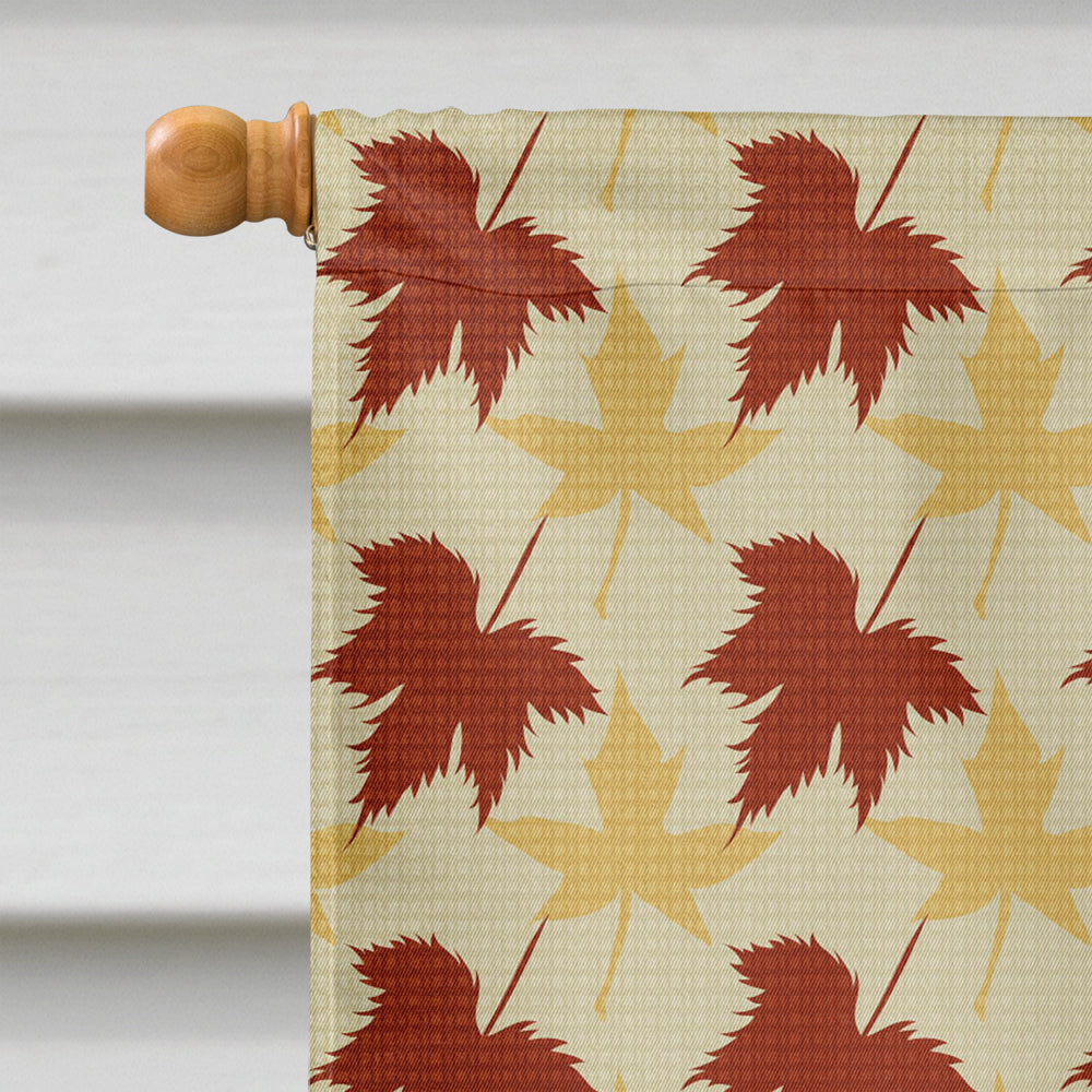 Schnauzer Giant Fall Leaves Portrait House Flag 28x40 Porch Sleeve Pole Decorative Outside Yard Banner Artwork Wall Hanging, Polyester