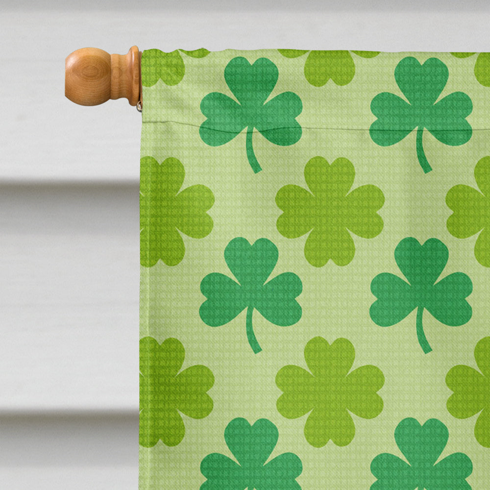 Doberman St. Patrick's Day Shamrock Portrait House Flag 28x40 Porch Sleeve Pole Decorative Outside Yard Banner Artwork Wall Hanging, Polyester