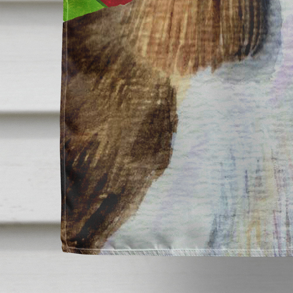 Springer Spaniel Candy Cane Holiday Christmas House Flag 28x40 Porch Sleeve Pole Decorative Outside Yard Banner Artwork Wall Hanging, Polyester
