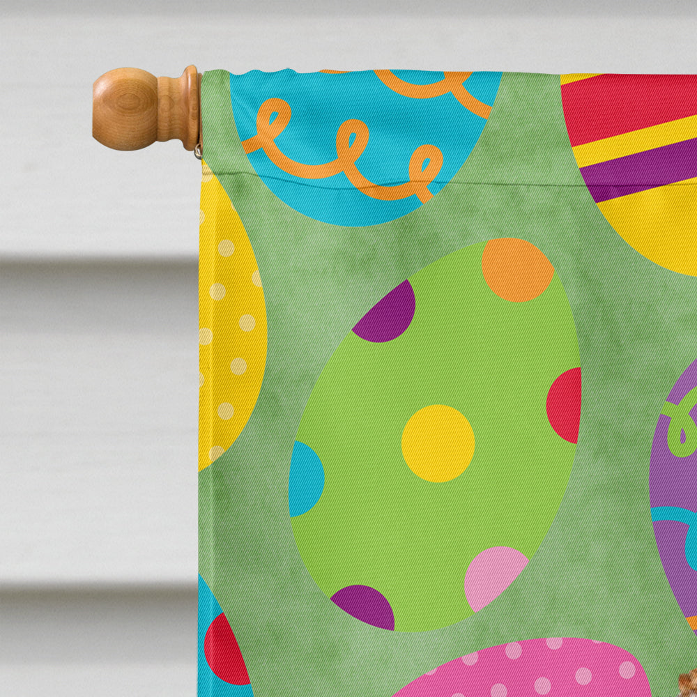 Jack Russell Terrier Easter Eggtravaganza House Flag 28x40 Porch Sleeve Pole Decorative Outside Yard Banner Artwork Wall Hanging, Polyester
