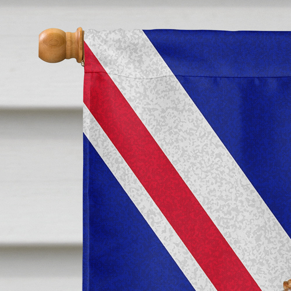 Jack Russell Terrier with English Union Jack British Flag House Flag 28x40 Porch Sleeve Pole Decorative Outside Yard Banner Artwork Wall Hanging, Polyester