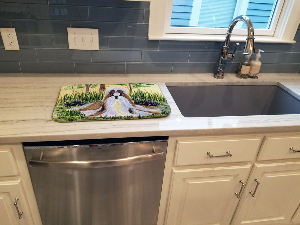 Shih Tzu Dish Drying Mat Absorbent Dish Drying Mat Pad for Kitchen Counter Dish Drainer Mat for Countertop, 14 x 21", Multicolor