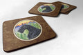 Schnauzer Foam Coasters Set of 4 Cup Coasters for Indoor Outdoor, Tabletop Protection, Anti Slip, Mouse pad Material