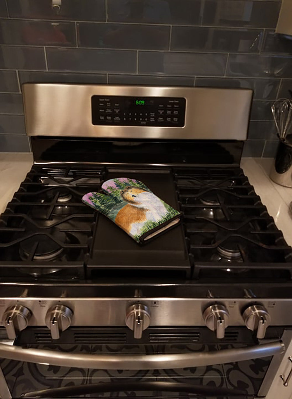 Sheltie Oven Mitt Heat Resistant Thick Oven Mitt for Hot Pans and Oven, Kitchen Mitt Protect Hands, Cooking Baking Glove